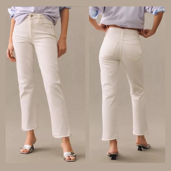 AMO Chloe High-Rise Straight-Leg Crop Jeans - New 32 waist - Picture 1 of 4